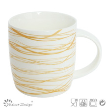 Hot Sale White New Bone China with Decal Coffee Mug